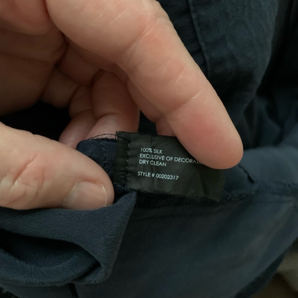 Deep Dark Navy Silk Club Monaco Dress, size 4 - Picture 6 of 6